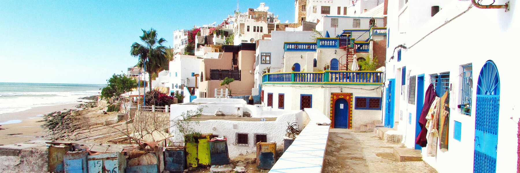houses along the beach in Morocco